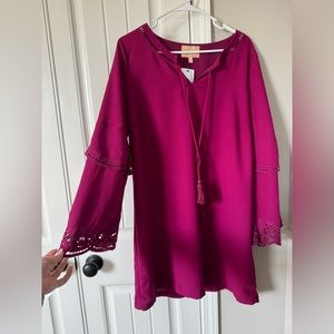 Berry Cut Out Shift Dress